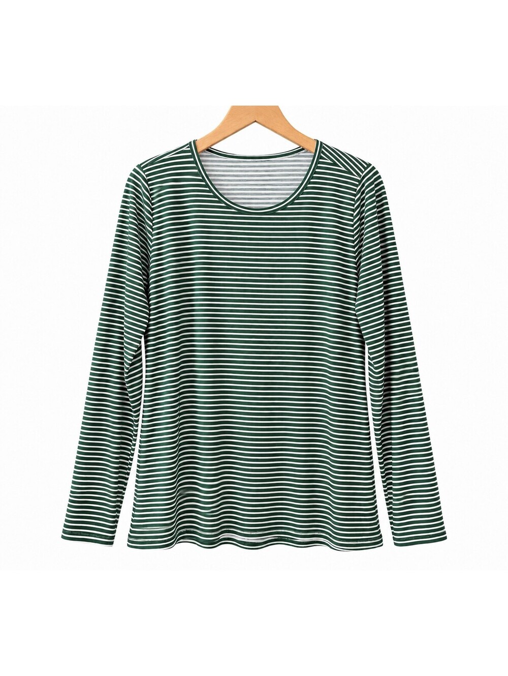 Agnes & Dora Olive Green and White Striped Tee XXL
